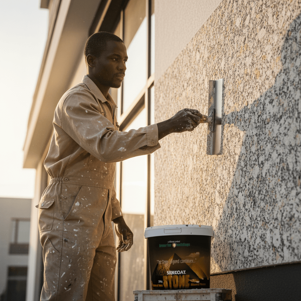 Silkcoat Decorative Exterior Coatings Silkcoat Stone Granite-Marble Effect Decorative Interior & Exterior Paint 25KG