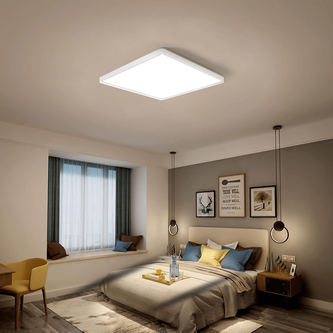 SM BuildPro Ceiling Lights Modern White Coated LED Ceiling Light With Remote Control - 48W