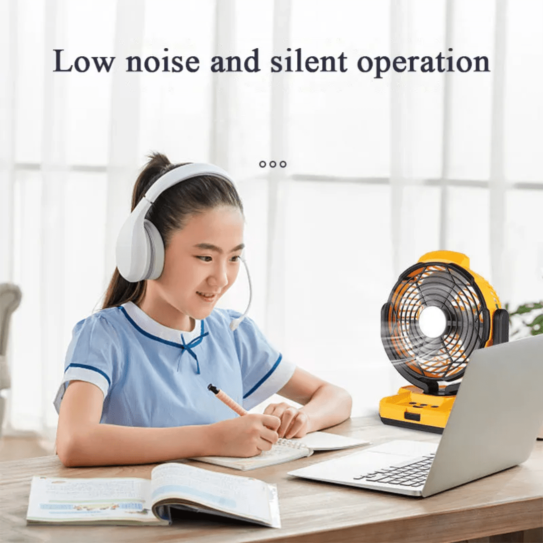 SM BuildPro Ceiling Lights Outdoor Solar Rechargeable Lighting Fan - 6W