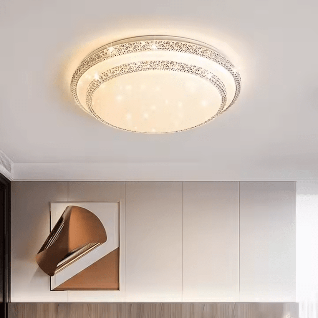 SM BuildPro Ceiling Lights Stylish Round LED Crystal Ceiling Light - 80W