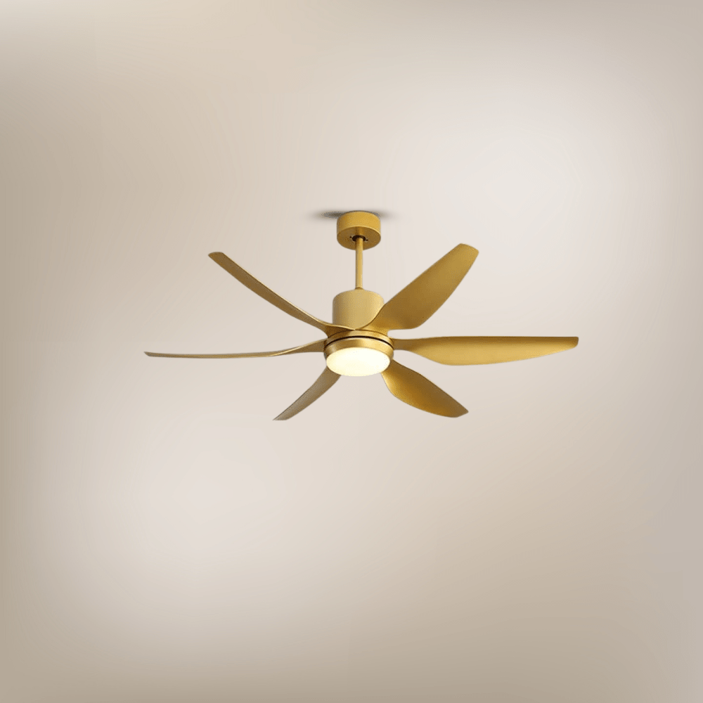 SM Electrical Ceiling Lights Contemporary Gold Ceiling Fan Light Creative LED 56 Inch Metal Lamp With Remote Control - ESC-216G