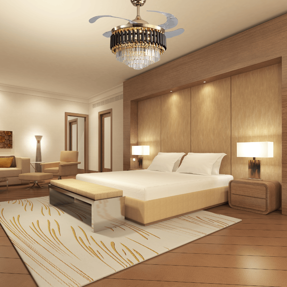 SM Electrical Ceiling Lights Fancy Art Chandelier Fan Ceiling Light - ESC-513B+B