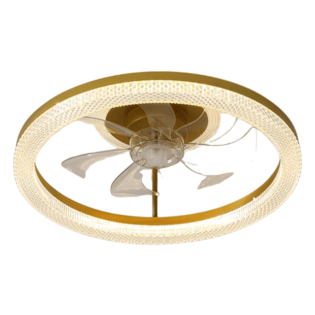 SM Electrical Ceiling Lights Modern Art Brushed Gold Circular Ceiling Fan Lamp - ESC-RGB-350
