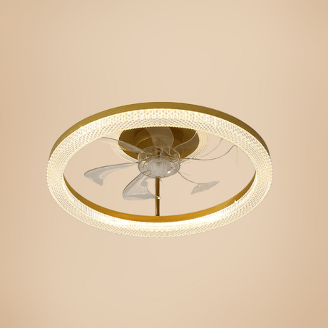 SM Electrical Ceiling Lights Modern Art Brushed Gold Circular Ceiling Fan Lamp - ESC-RGB-350