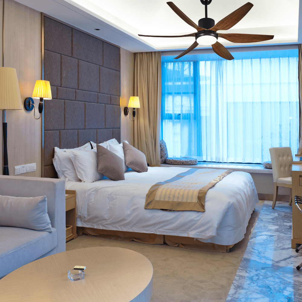 SM Electrical Ceiling Lights Modern Art Ceiling Fan with LED Light and Remote Control - ESC-216