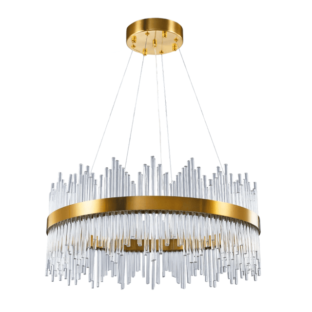 SM Electrical Ceiling Lights Modern Crystal Chandelier, Round Crystal Gold LED Hanging Ceiling Light - ESC-SJD-A-800