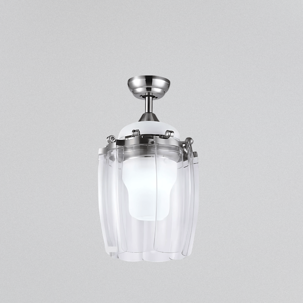 SM Electrical Ceiling Lights Modern Silver Chandelier Fan With Bldc Motor Reverse Air Flow Summer - ESC-400T