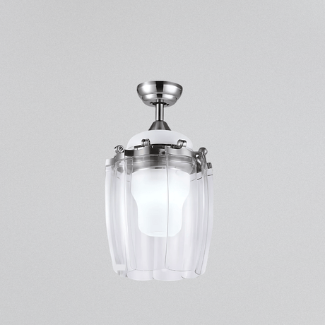 SM Electrical Ceiling Lights Modern Silver Chandelier Fan With Bldc Motor Reverse Air Flow Summer - ESC-400T