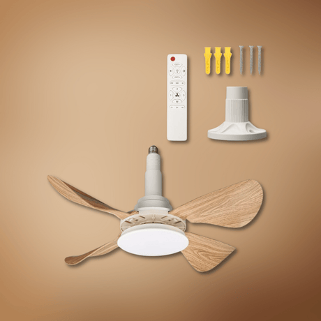 SM Electrical Ceiling Lights Modern Wooden Textured Art Blades Ceiling Fan Light - ESC-ZY-R620