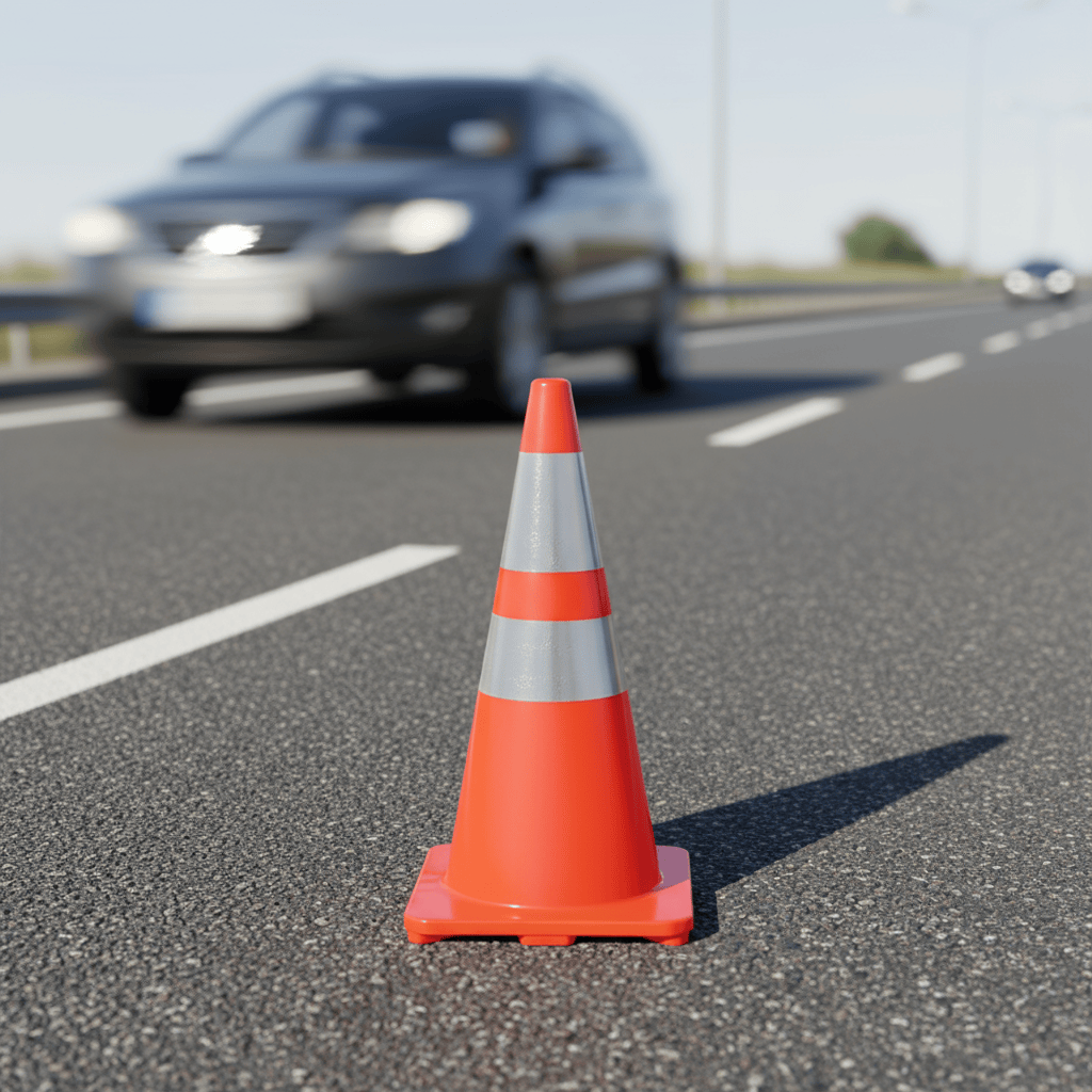 SM Essential Bundles Specialty Safety Equipment Emergency Roadside Kit - Wadfow Reflective Traffic Cone + Wadfow PE Safety Warning Tape + Wadfow Triangle Warning Reflector 43CM