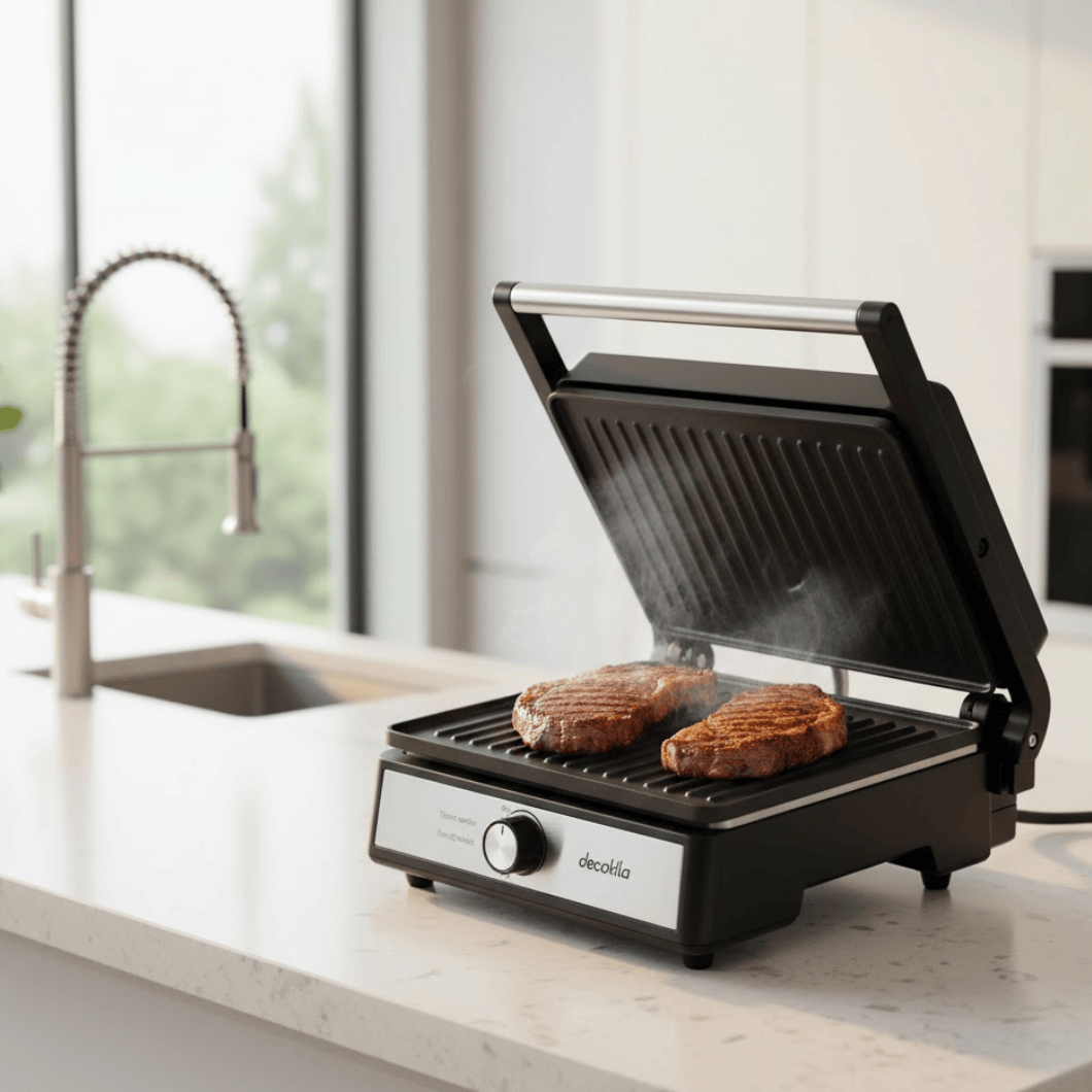 SM Essential Bundles Kitchen Tools & Accessories KitchenGrill Set - Decakila Meat Thermometer + Decakila 5 Pieces Kitchen Knife + Decakila 2000W Contact Grill