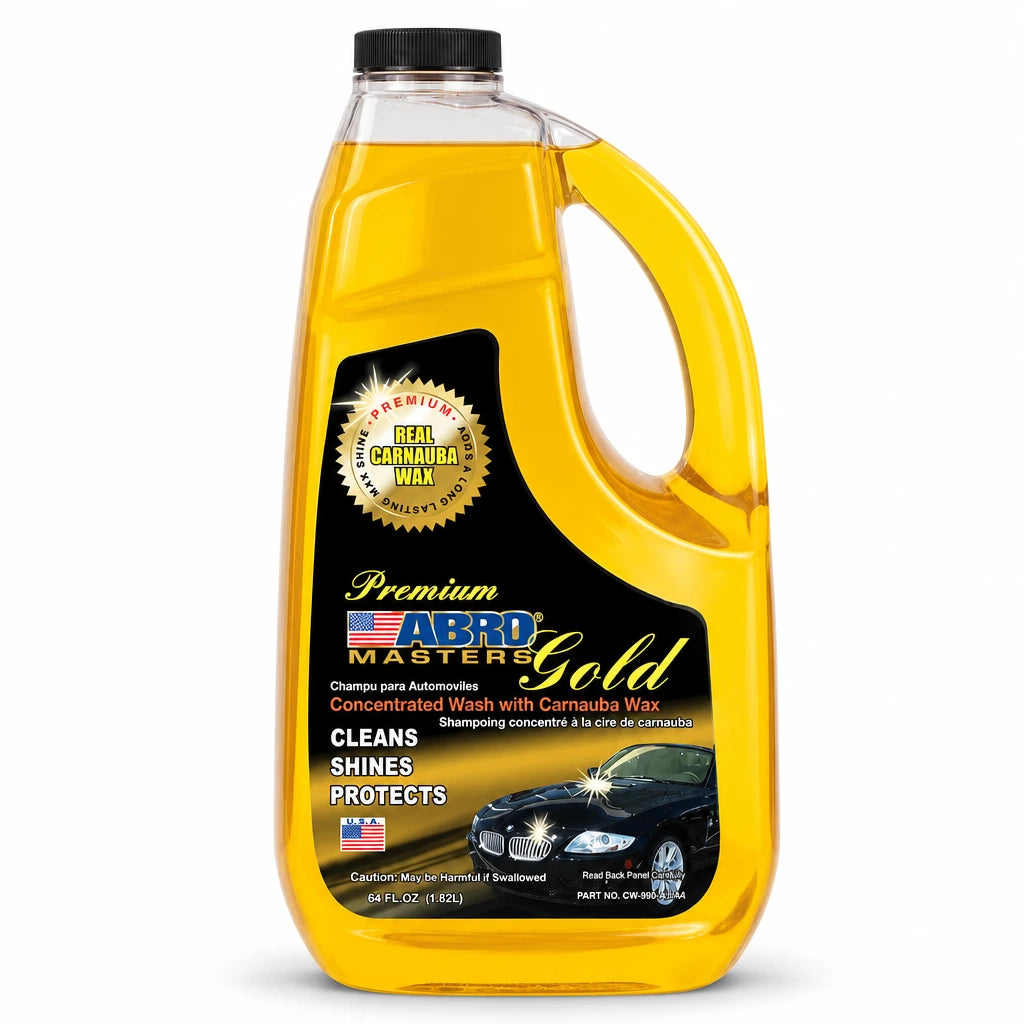 Abro Premium Gold Car Wash with Carnauba Wax 946ml bottle standing upright on a clean white background