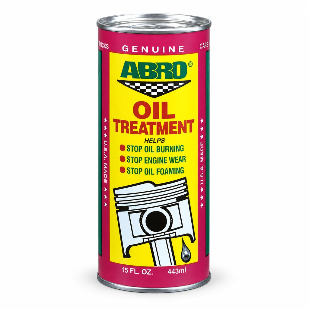 Abro Engine Oil Treatment 15 fl oz 443 ml can standing upright on a white background