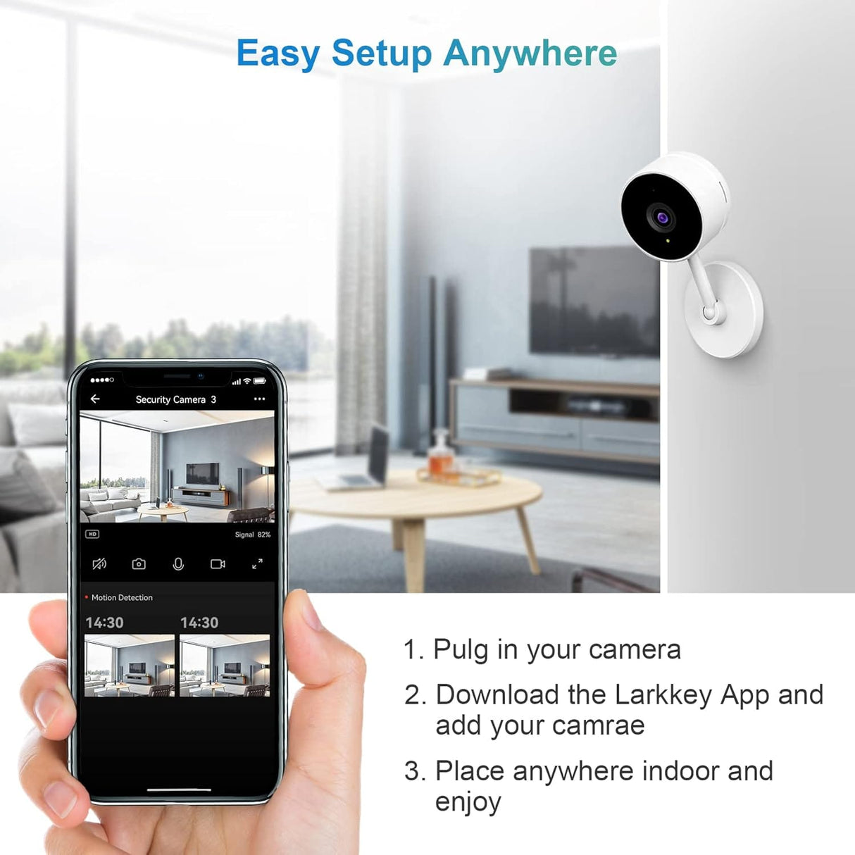 Smart Home Security & Surveillance Systems Smart Indoor WIFI Camera with Night Vision, Motion Detection & 2-Way Audio
