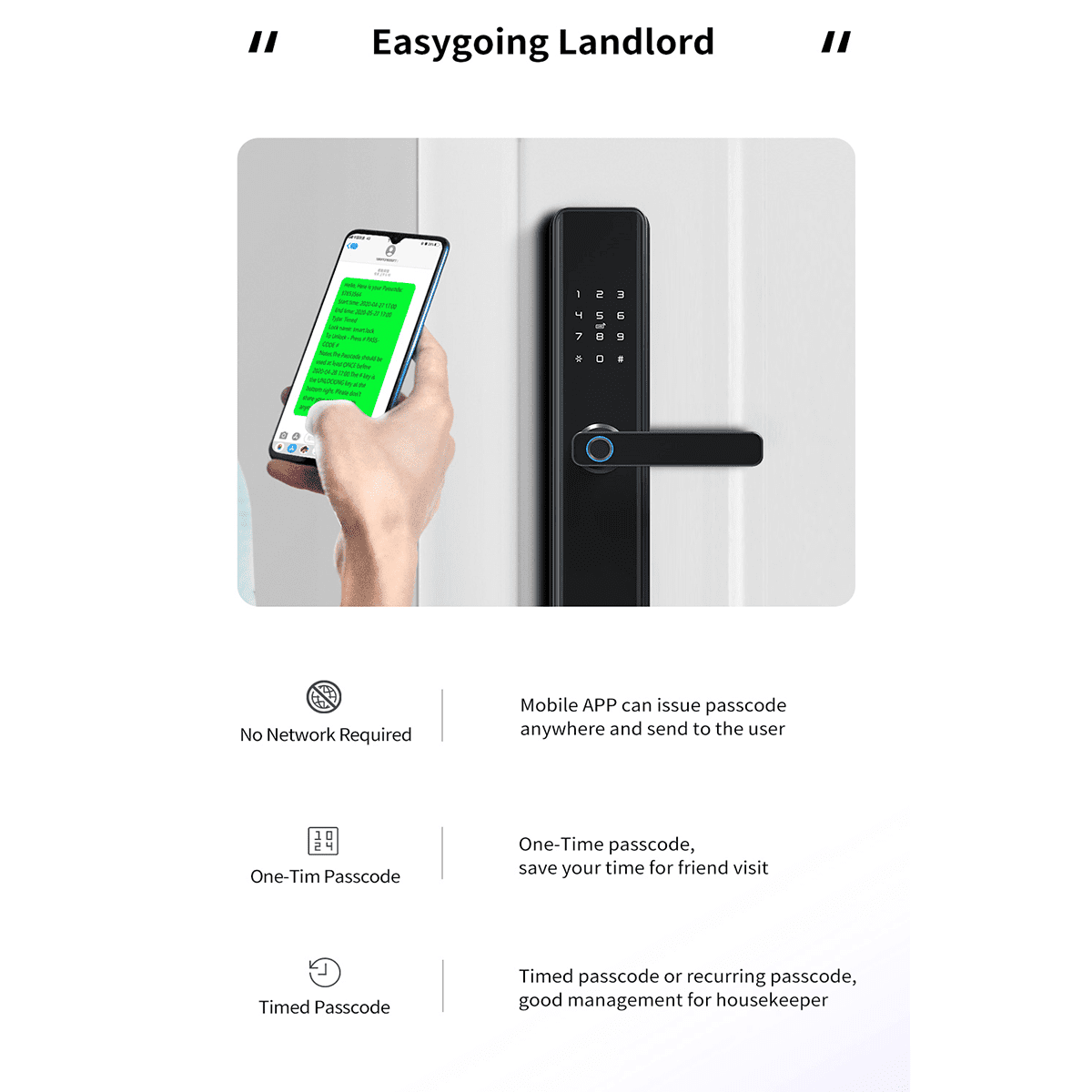Smart Home Door & Window Hinges Smart Main Door Lock - M1 (6068)