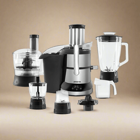 Sonifer Kitchen Appliances Arshia Premium 6 in 1 Juicer Extractor & Blender Set - JE786-2088