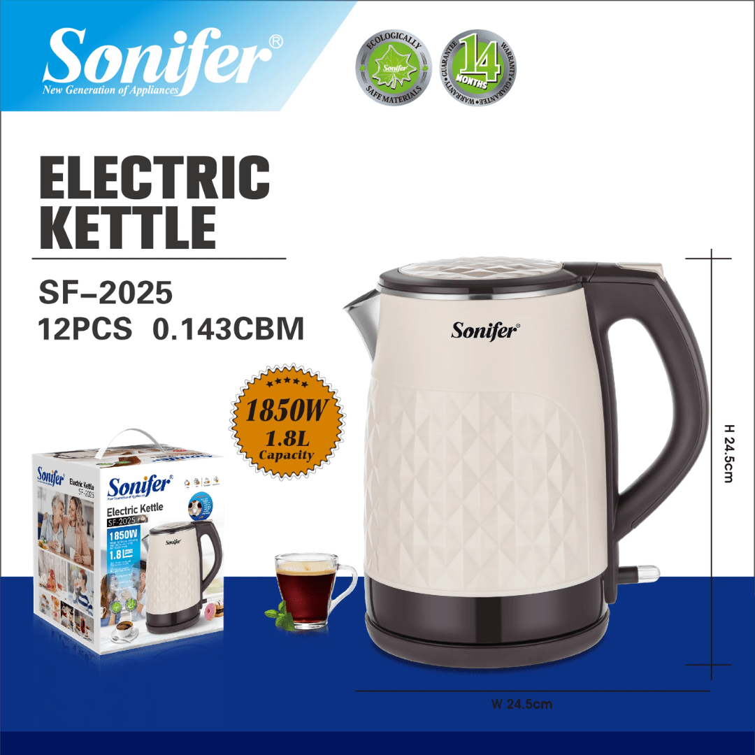 Sonifer Kitchen Appliances Sonifer 1.8L Electric Kettle 1850W - SF2025