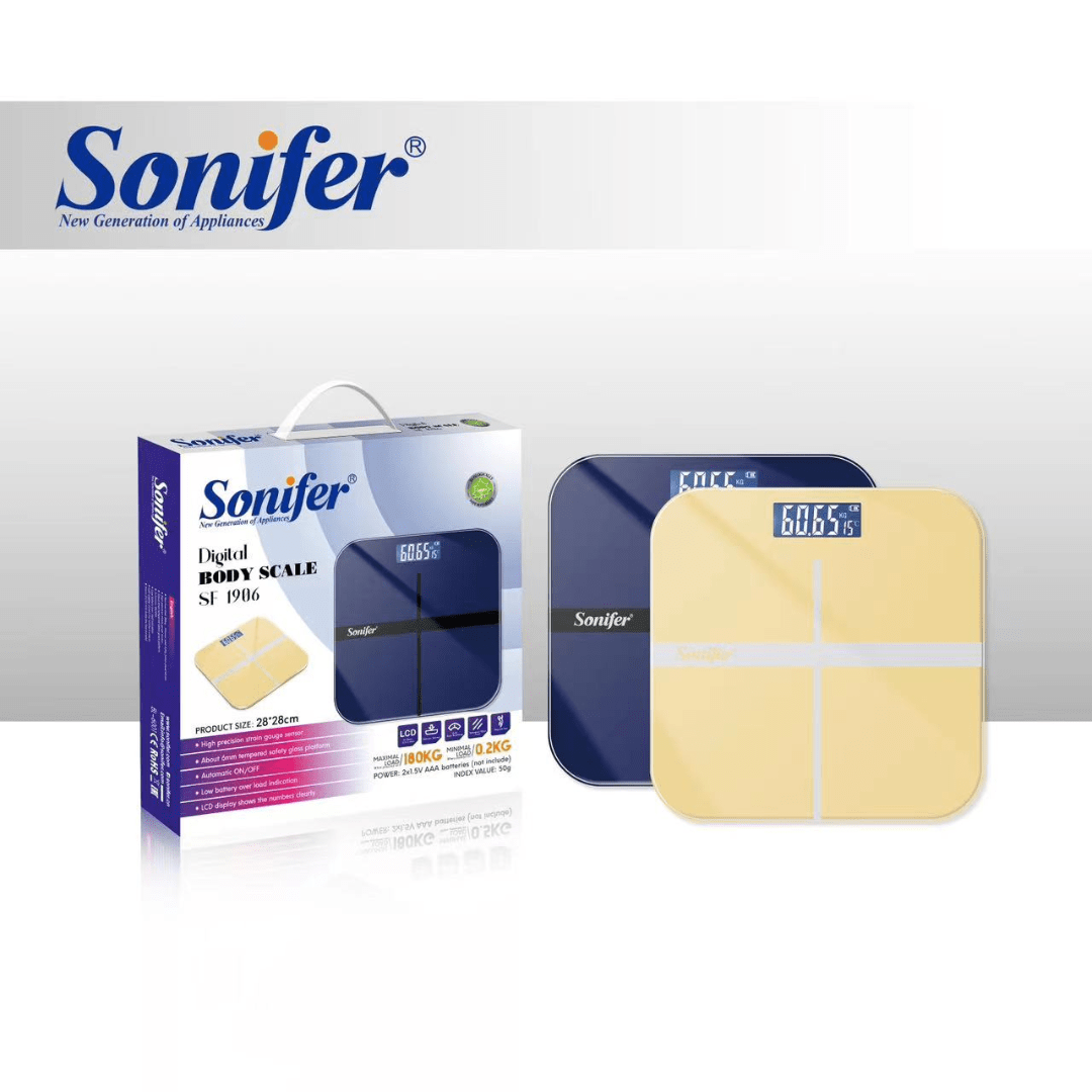 Sonifer Kitchen Appliances Sonifer Digital Body Weighing Scale 28x28cm - SF-1906