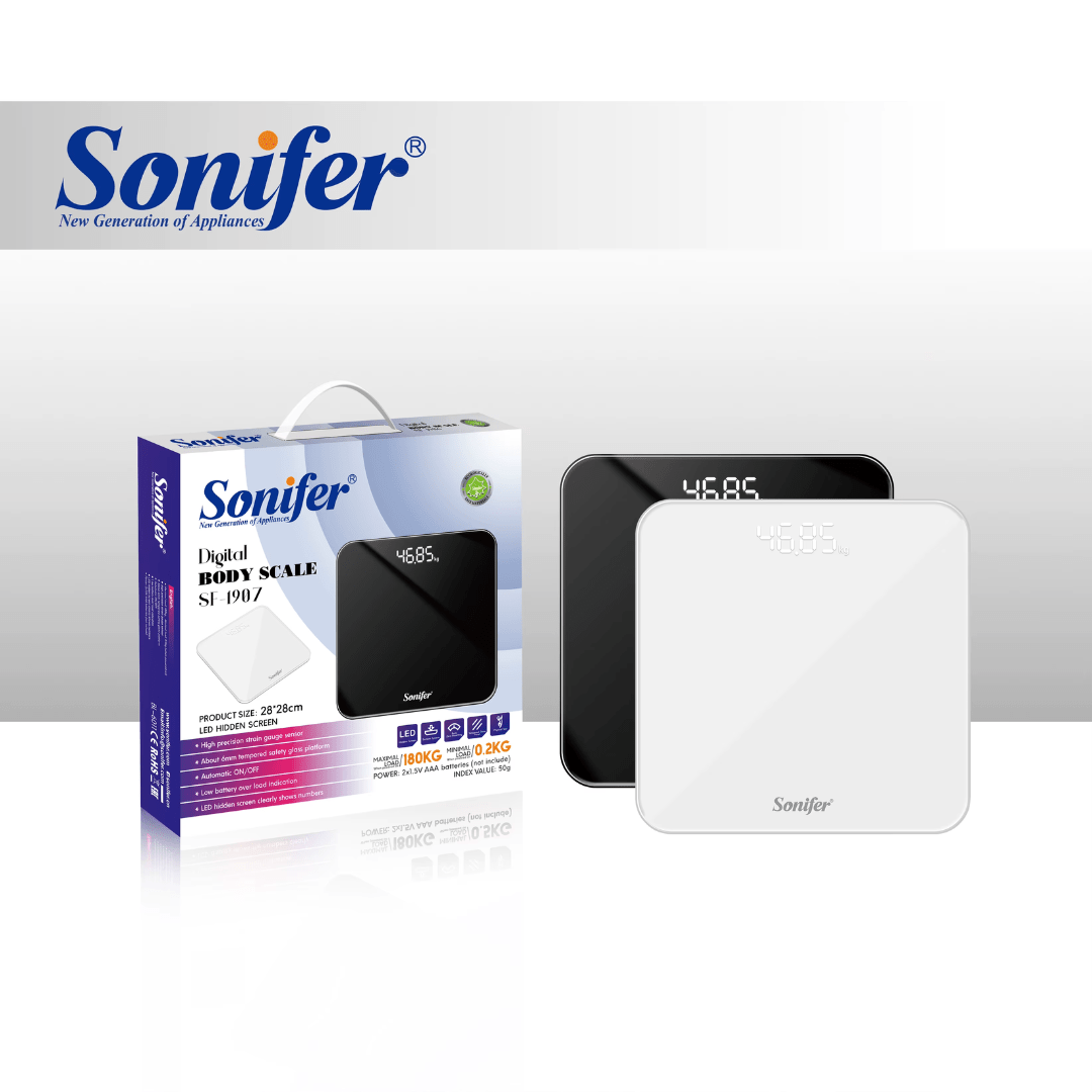 Sonifer Kitchen Appliances Sonifer Digital Body Weighing Scale 28x28cm - SF-1907