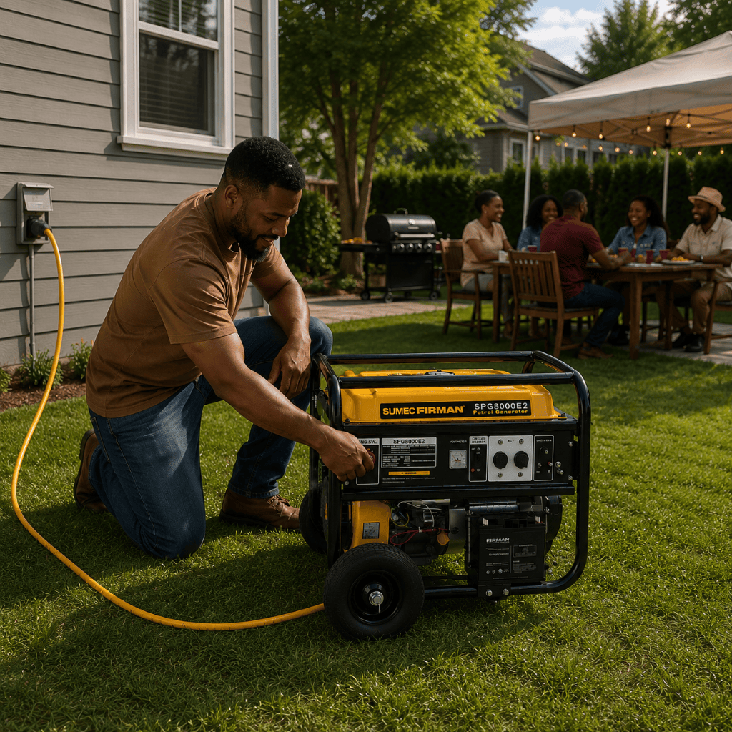 Sumec Firman Generator Firman 5.5KW Single Phase Gasoline Generator with Electric Start – SPG8000E2