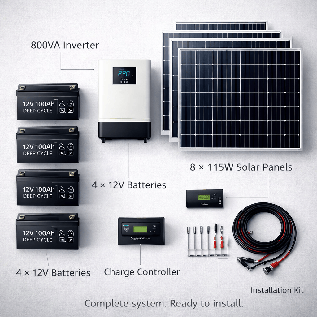 Supply Master Solar Power Systems 800VA System Solar Power Package