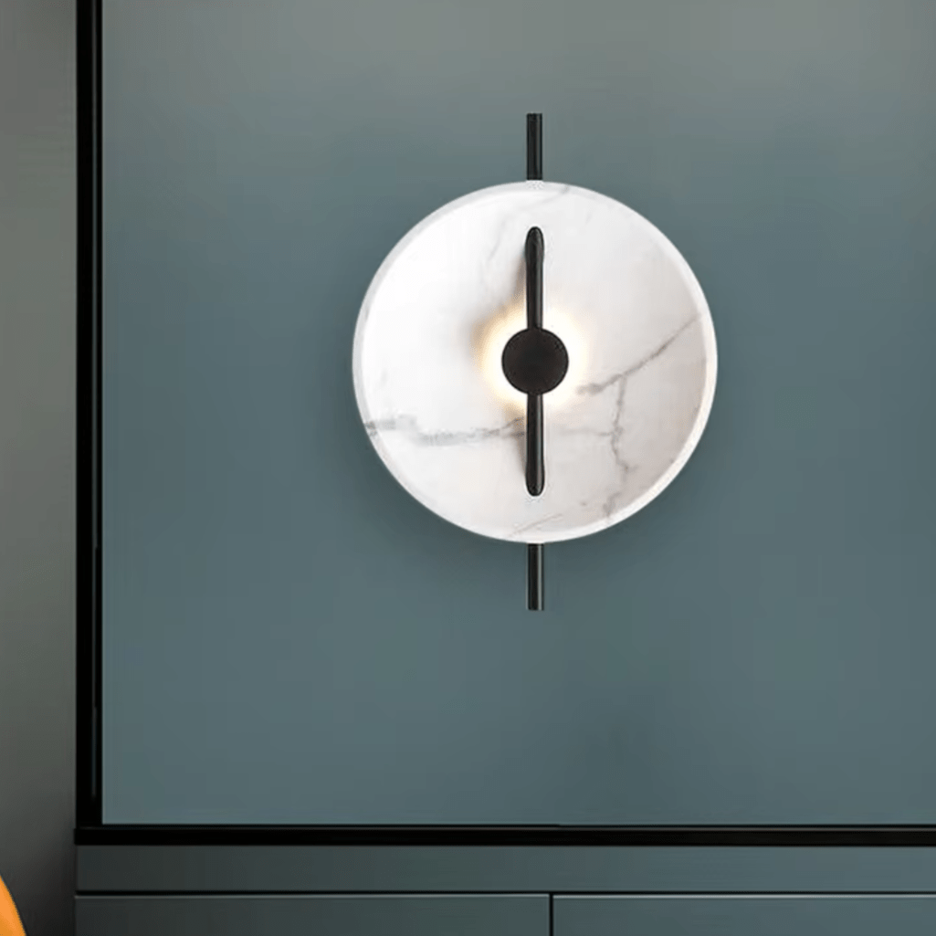 Supply Master Wall & Sconce Lights Creative Nordic Style LED Wall Mounted Round Marble Wall Lamp