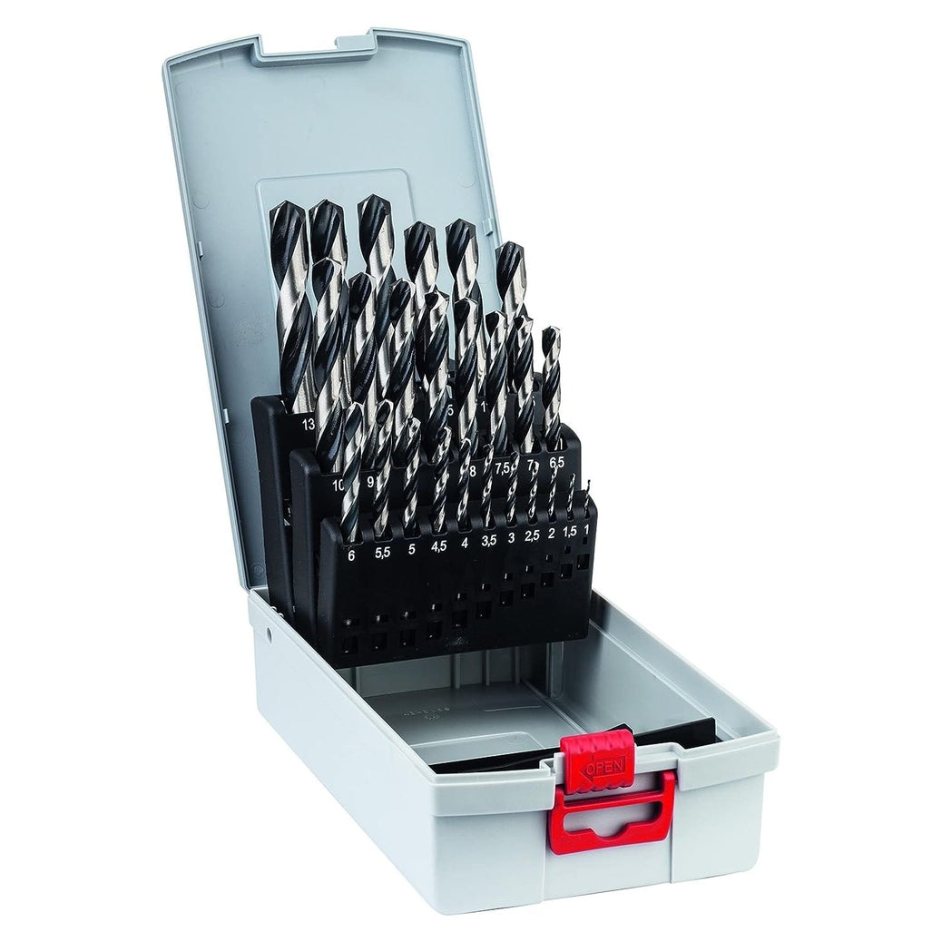 Bosch 25 Pieces Point-TEQ HSS Drill Bit Set 1-13mm - 2608587018 | Supply Master, Accra, Ghana Drill Bits Buy Tools hardware Building materials