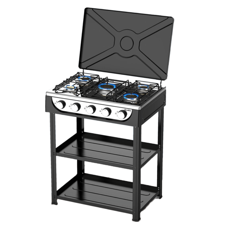 Buy Decakila Five Burner Gas Stove With Shelf - KMGS019B in Ghana | Supply Master Kitchen Appliances Buy Tools hardware Building materials