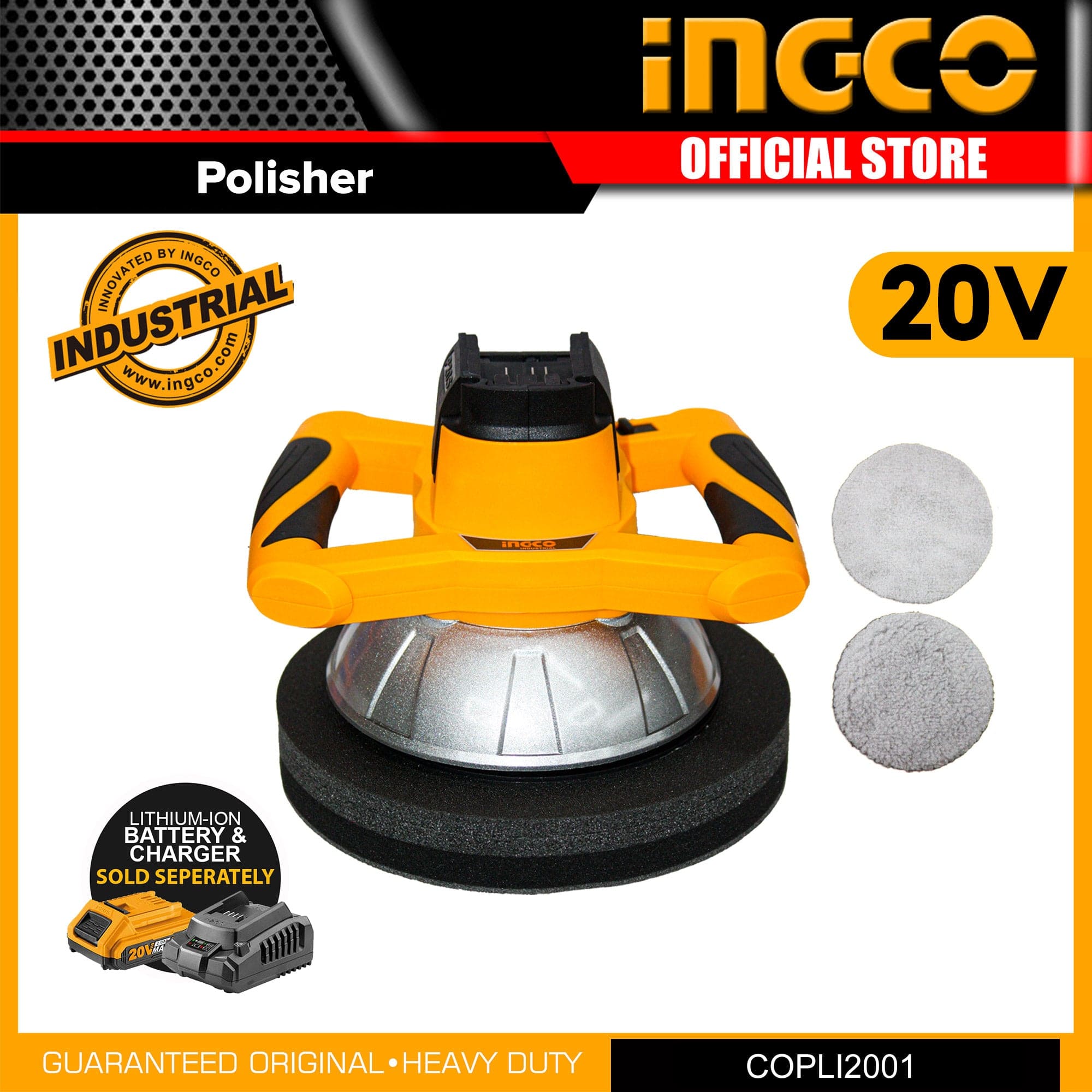 Buy Ingco Lithium-Ion Cordless Polisher 20V - COPLI2001 in Ghana | Supply Master Automotive Accessories & Maintenance Buy Tools hardware Building materials