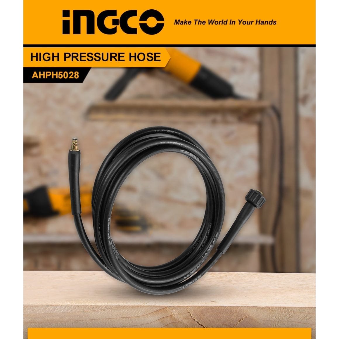 Ingco High Pressure Hose (Quick Connector) - AHPH5028 - Buy Online in Accra, Ghana at Supply Master Cleaning Equipment Accessories Buy Tools hardware Building materials