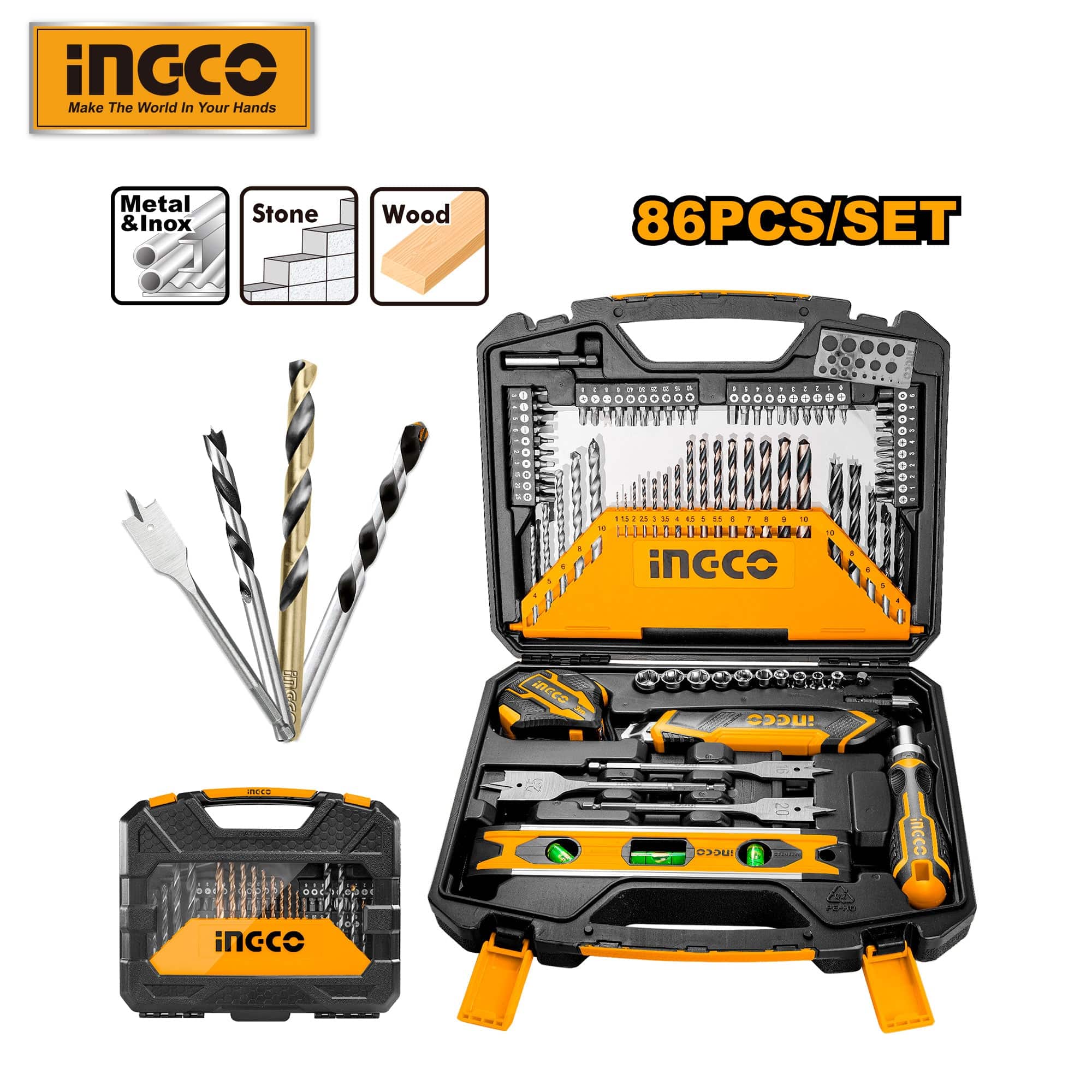 Ingco 86 Pieces Accessories Set - HKTAC010861 | Supply Master | Accra, Ghana Drill Bits Buy Tools hardware Building materials