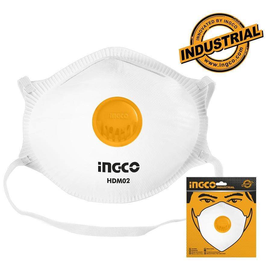 Ingco Dust Mask with Breath Valve - HDM02 - Buy Online in Accra, Ghana at Supply Master Dust Masks & Respirators Buy Tools hardware Building materials