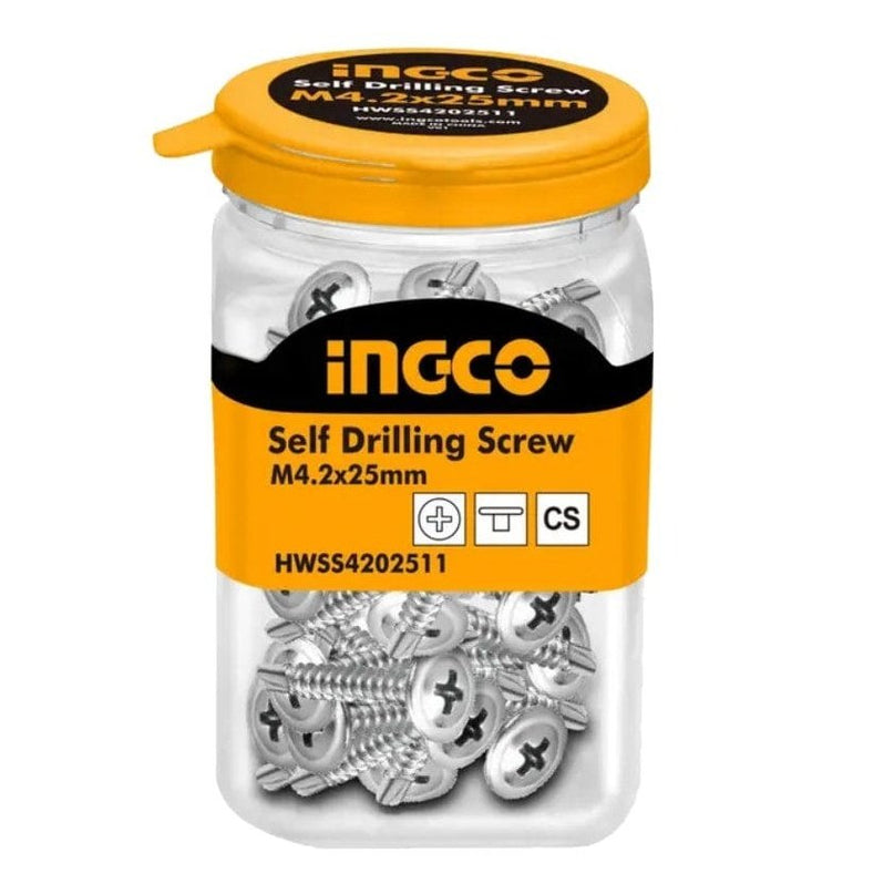 Ingco 150 Pieces Self Drilling Screw ST4.2x25mm HWSS4202511 | Supply Master Accra, Ghana Fasteners Buy Tools hardware Building materials