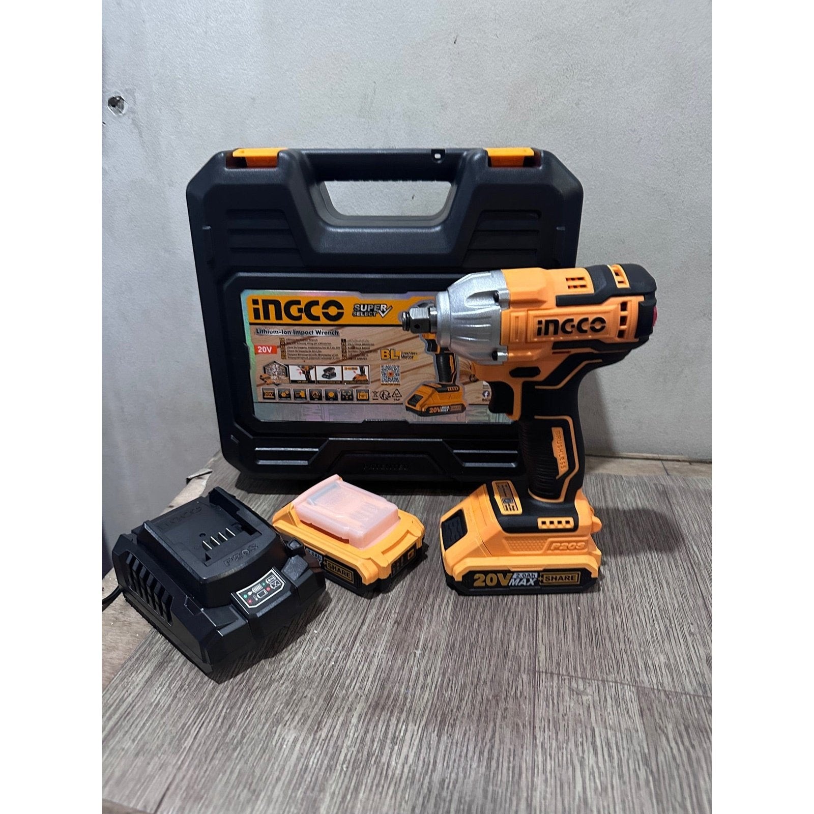 Buy Ingco 1/2" Lithium-Ion Cordless Impact Wrench 300NM - CIWLI2038 in Ghana | Supply Master Impact Wrench & Driver Buy Tools hardware Building materials