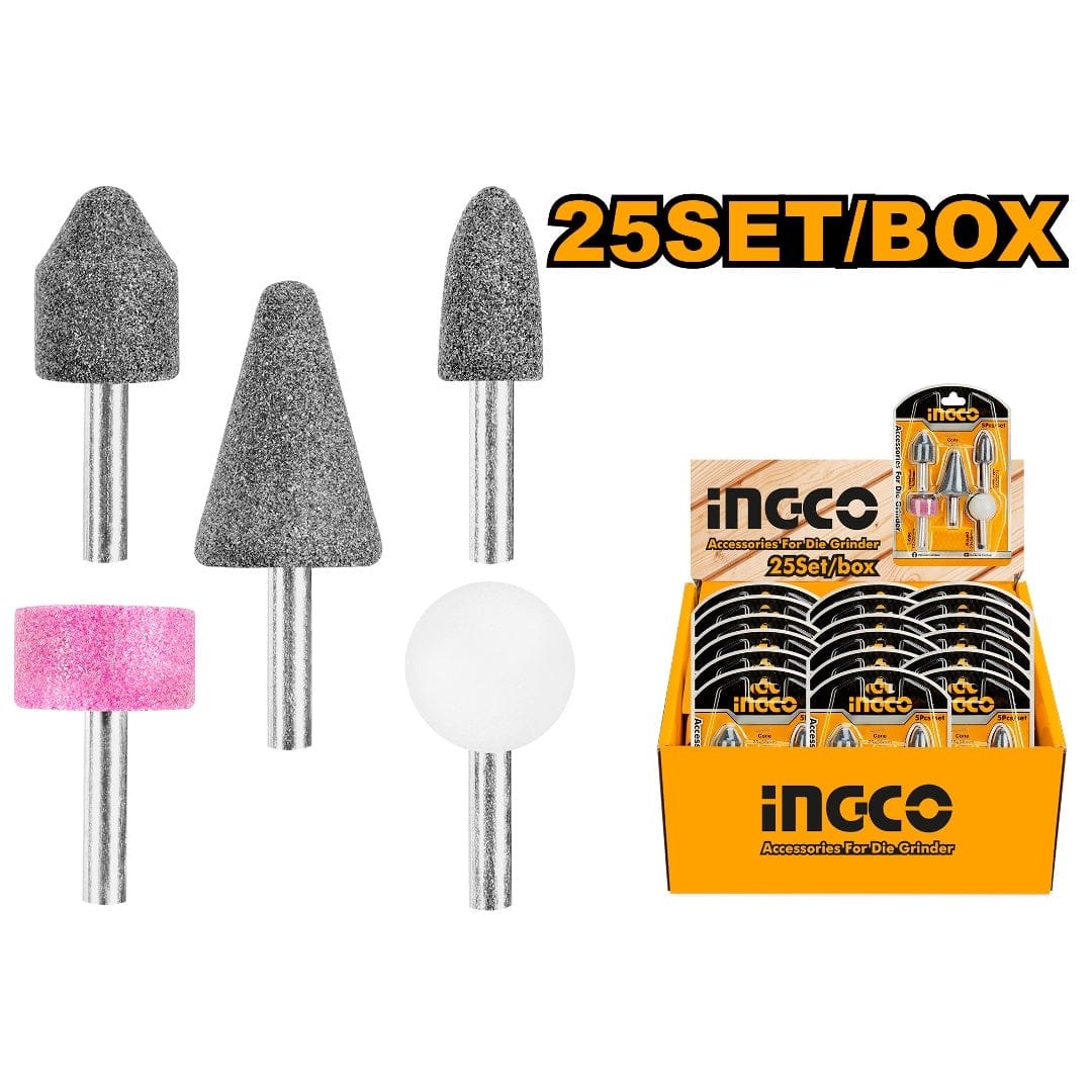 Ingco 5 Pieces Accessories for Die Grinder - AKB0502 | Supply Master | Accra, Ghana Oscillating Tool Accessories 1 Box Buy Tools hardware Building materials