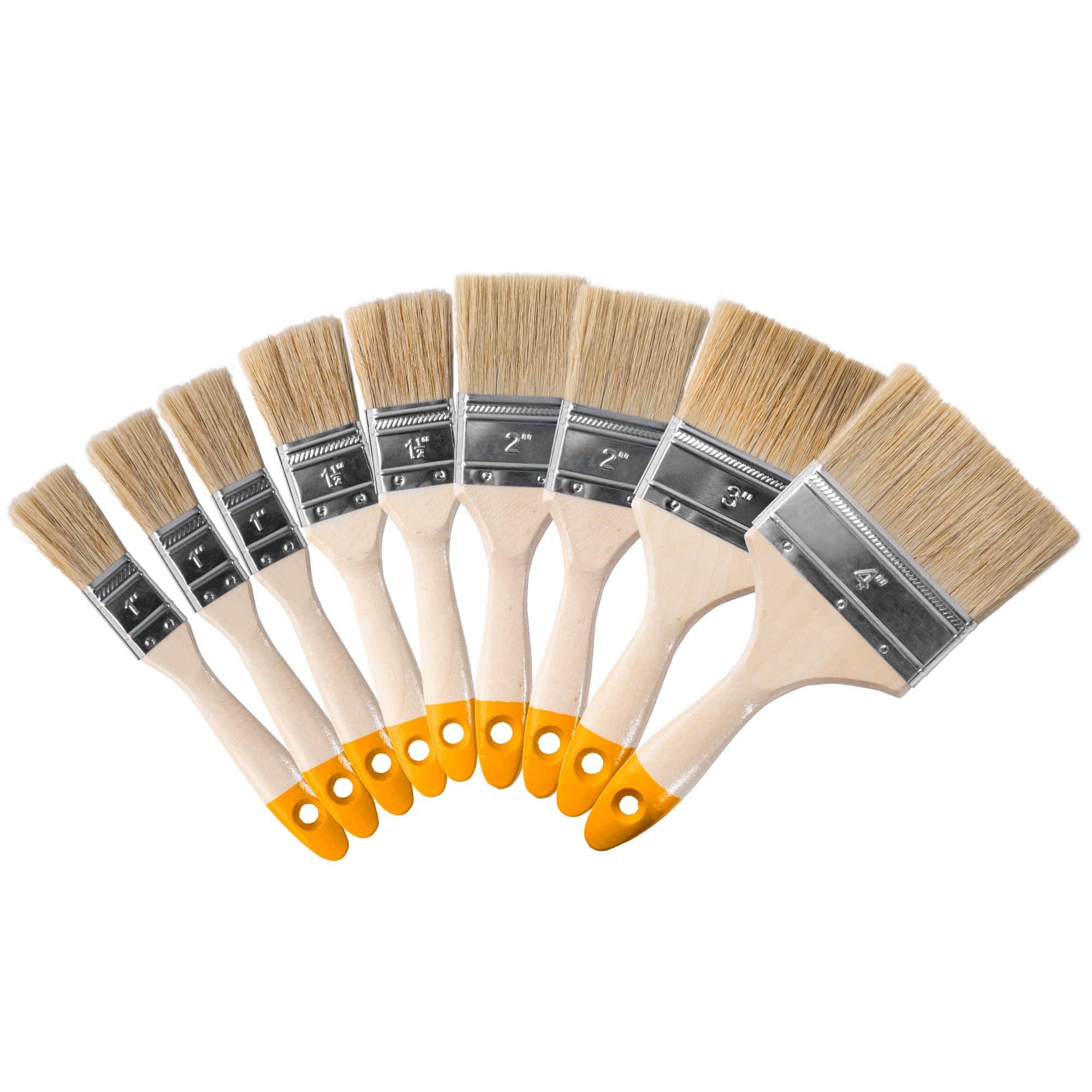 Ingco 9 Pieces Paint Brush for Oil Based Paint - CHPTB0114091 | Supply Master | Accra, Ghana Paint Tools & Equipment Buy Tools hardware Building materials
