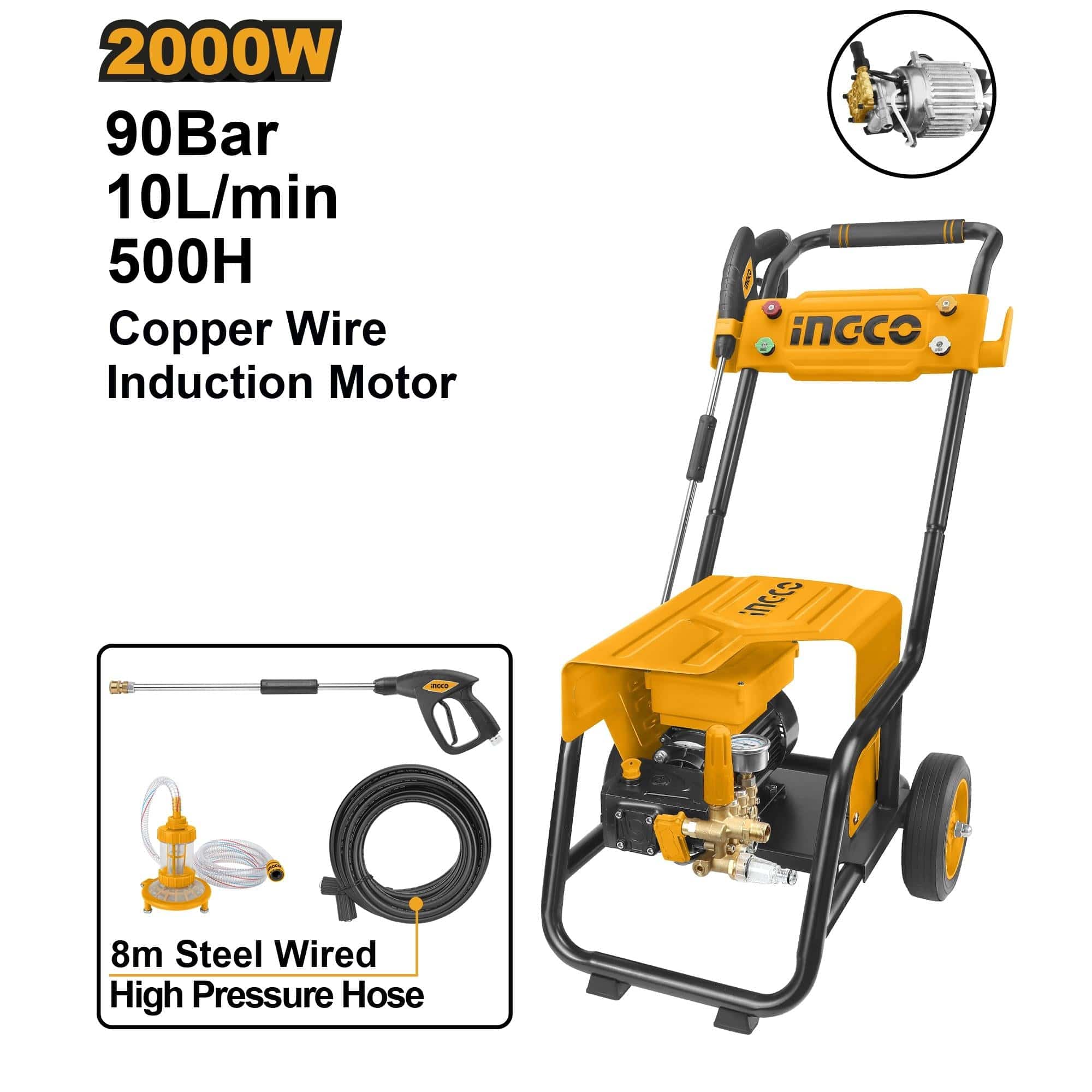 Ingco High Pressure Washer For Commercial Use 2400W - HPWR30018 | Supply Master Accra, Ghana Pressure Washer Buy Tools hardware Building materials