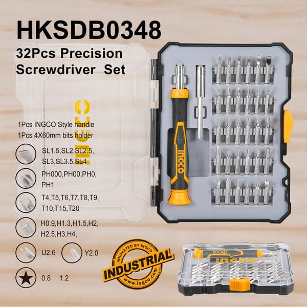Ingco 32 Pieces Precision Screwdriver Set - HKSDB0348 | Supply Master | Accra, Ghana Screwdrivers Buy Tools hardware Building materials