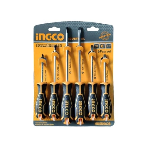 Ingco 6 Pieces Screwdriver Set - HKSD0628 | Supply Master | Accra, Ghana Screwdrivers Buy Tools hardware Building materials