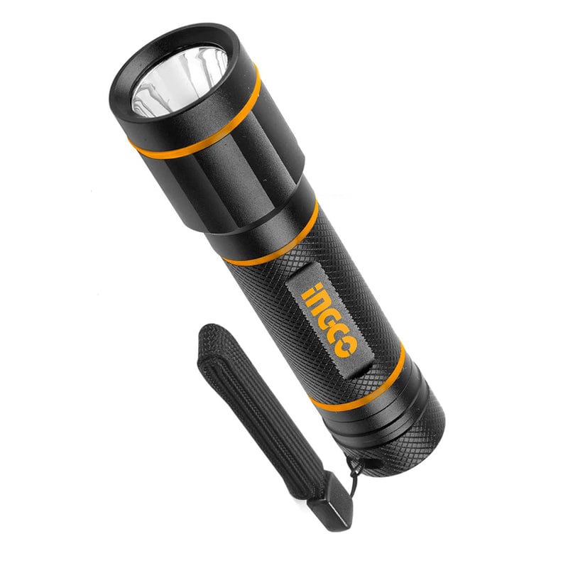 Ingco Waterproof Rechargeable LED Flashlight 250 Lumens HFL013AAA58 | Supply Master Accra, Ghana Specialty Safety Equipment Buy Tools hardware Building materials