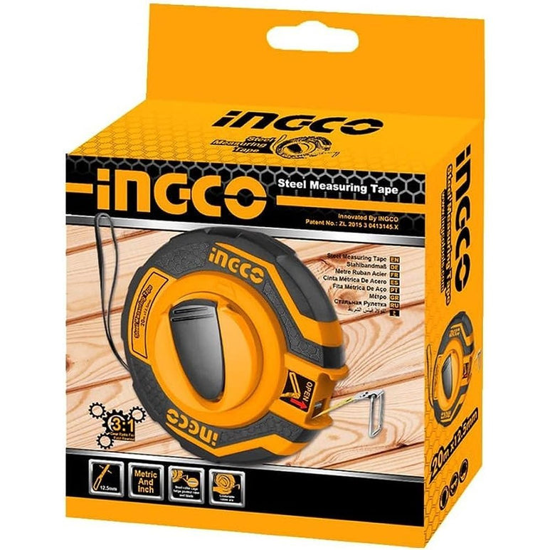 Ingco Steel Measuring Tape 20m x 12.5mm- HSMT8420 | Supply Master | Accra, Ghana Tape Measure Buy Tools hardware Building materials