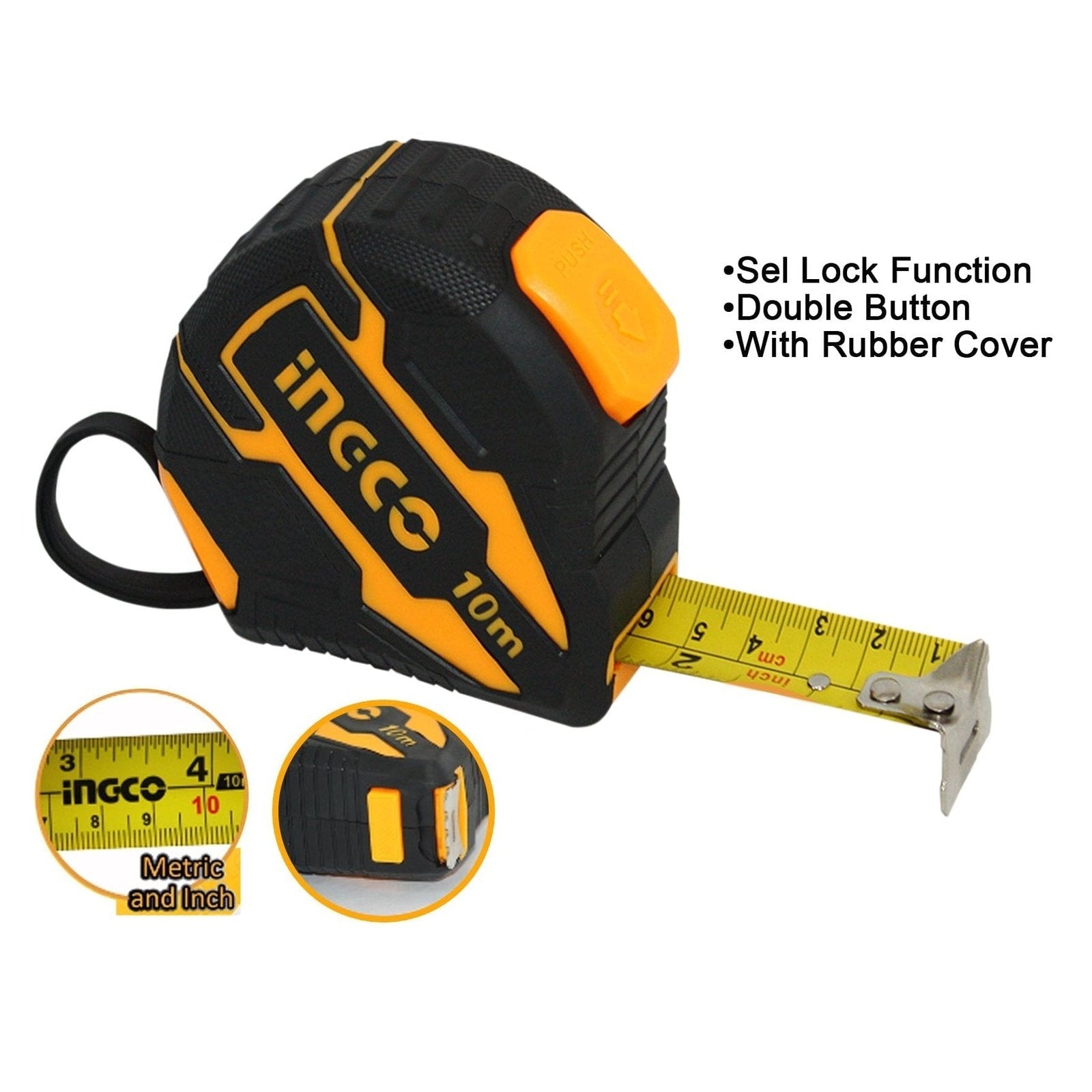 Ingco Steel Measuring Tape With Rubber Cover | Supply Master | Accra, Ghana Tape Measure Buy Tools hardware Building materials