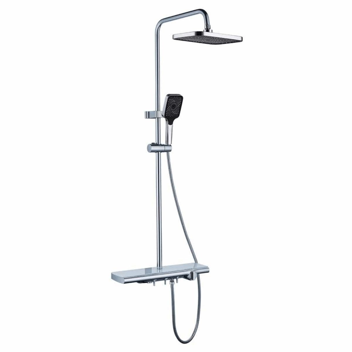 Buy WK Bathroom Chrome Wall Mounted Three-Function Square Rain Shower Set - K-8852 | Shop at Supply Master Accra, Ghana Shower Set Buy Tools hardware Building materials