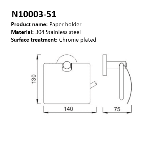 Modern PVD Grey Toilet Paper Holder - Model N10003-51H | Supply Master Ghana Bathroom Accessories Buy Tools hardware Building materials