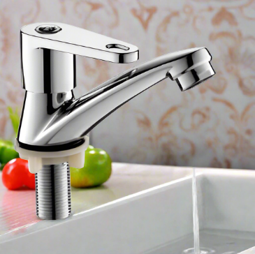 Chrome Deck-Mounted Cold Single Lever Kitchen Sink Faucet Tap - Z-1004