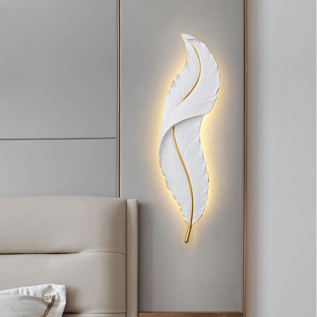 Supply Master Pendant & Chandeliers Luxurious 3 Colored Feather Wall Lamp