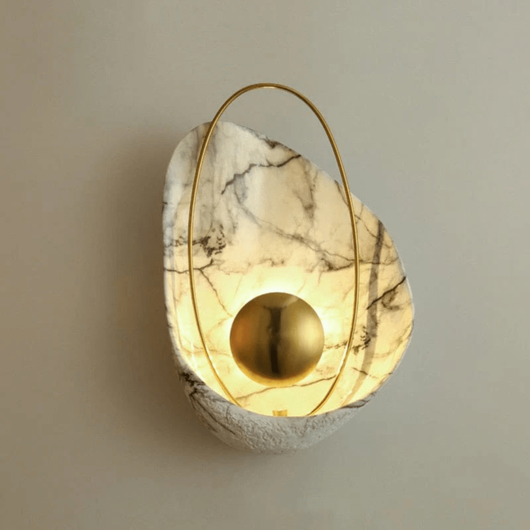 Supply Master Wall & Sconce Lights Luxury Imitation Marble Wall Lamp
