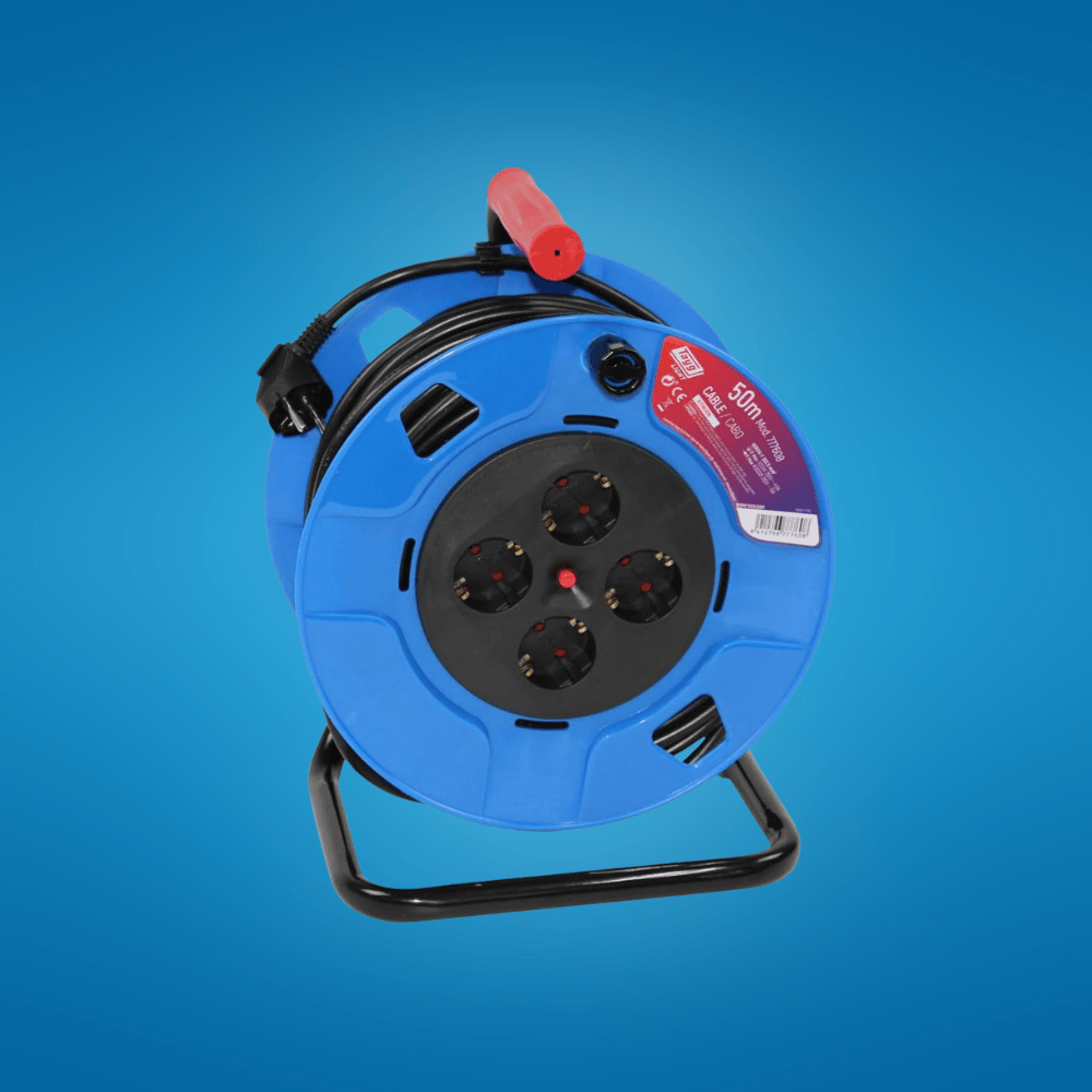 Tayg Power Management & Protection Tayg 50m Blue And Black Extensible Electric Cable Reel - 777608