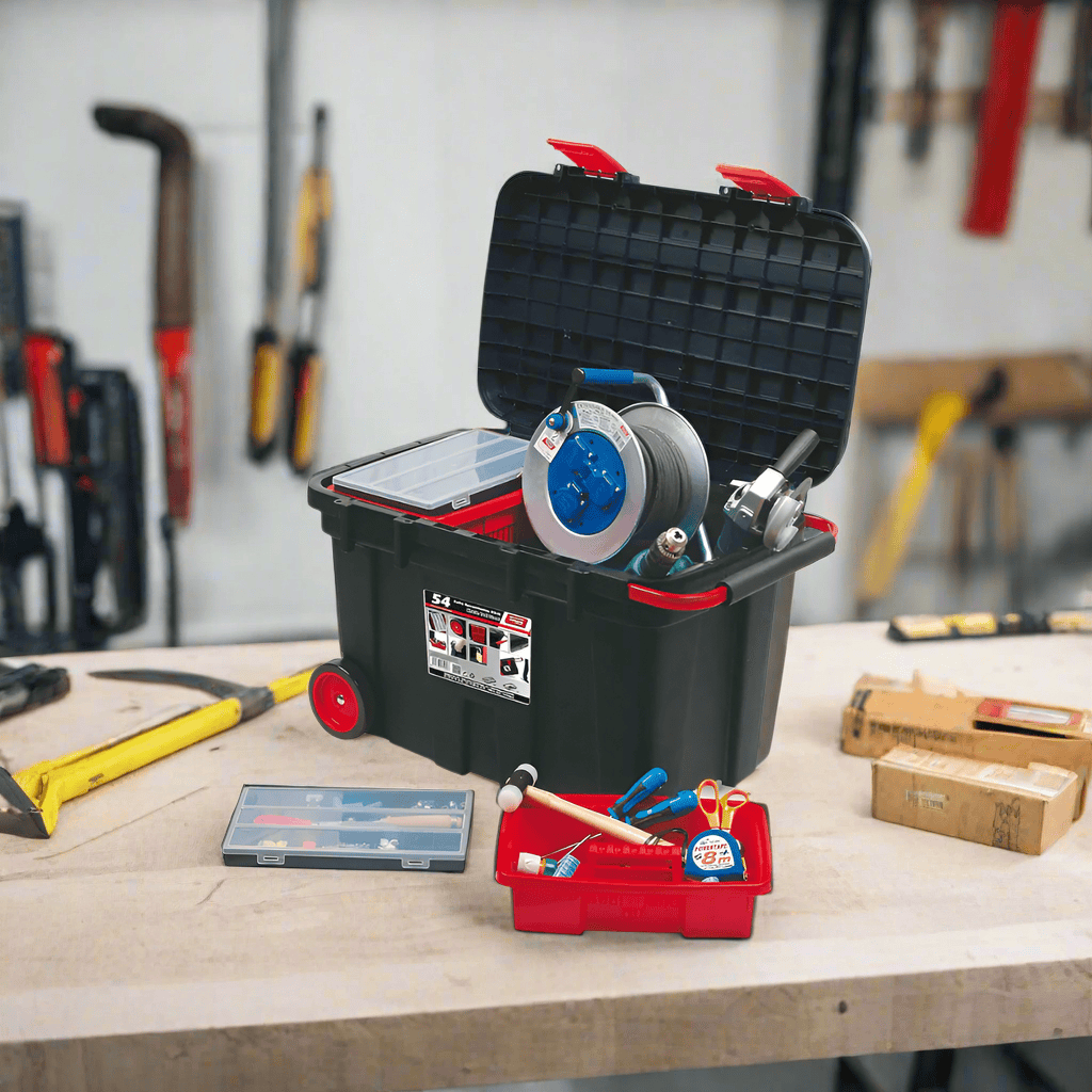 Tayg Tool Boxes Bags & Belts Tayg Black Mobile Tool Chest N.54 With Trolley Trail Box - 154003
