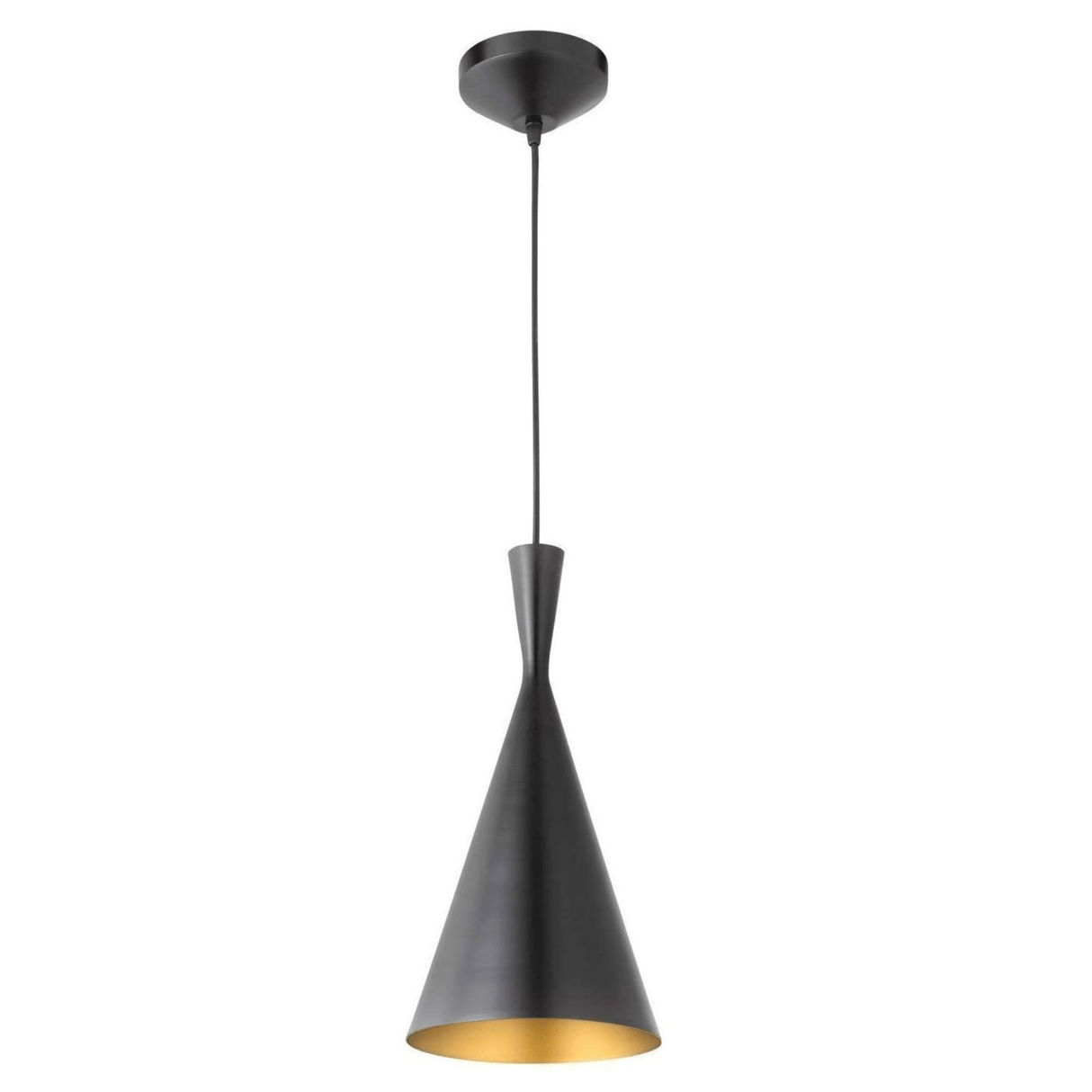 TDC Lights Lamps & Lightings Black 7" Single Head Metal Cone Shade Pendant Ceiling Light Fixture - FHS-03